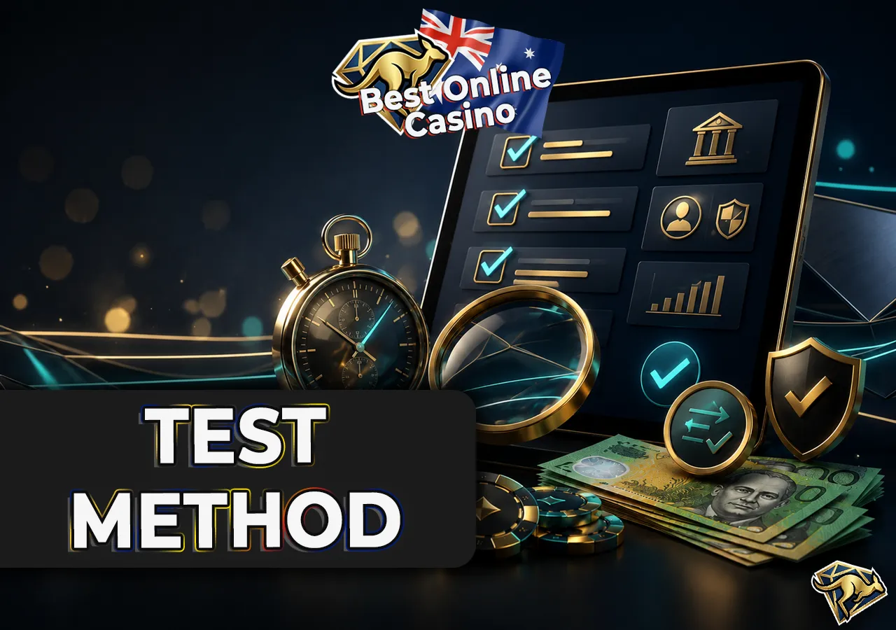 Casino testing method for PayID platforms with checklist, timer, licence and payout details
